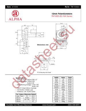 RV122D-20-15A-A1M datasheet  